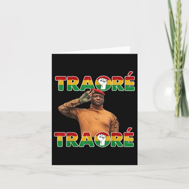 Cartão Burkina Faso - Ibrahim Traoré _ Thomas Sankara (Frente)