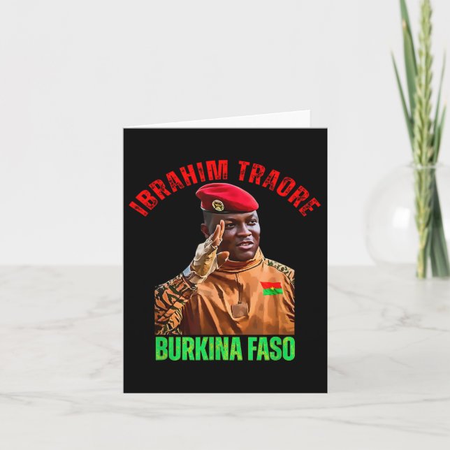 Cartão Burkina Faso - Ibrahim Traoré Thomas Sankara (Frente)