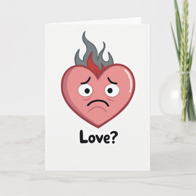 Cartão Burning Love Heartbreak Card (Frente)