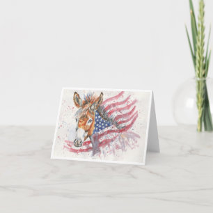 Cartão Burro Americana Por Sherry