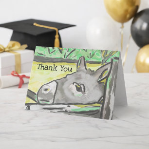 Cartão Burro Obrigado Graduação Aniversário