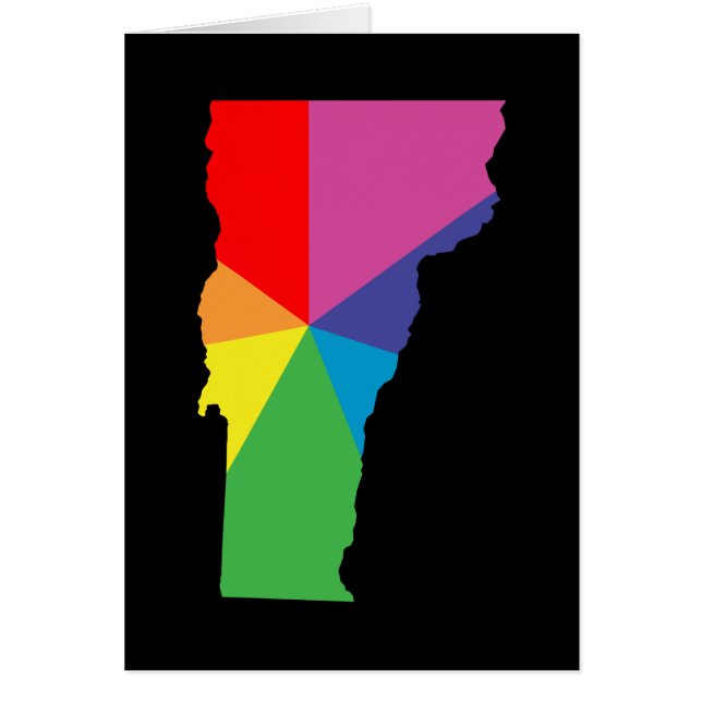 Cartão burst de cores do vermont (Frente)