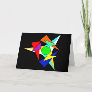 Cartão Burst geométrico multicolorido