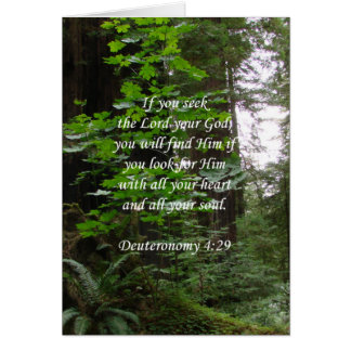 Cartão Busca do ~ do 4:29 de Deuteronomy o senhor