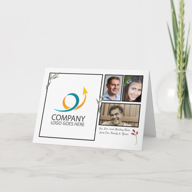 Cartão Business from All Us Logo 4 Foto Natal (Frente)