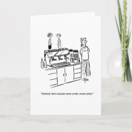 Cartão Business funny coffee greeting card