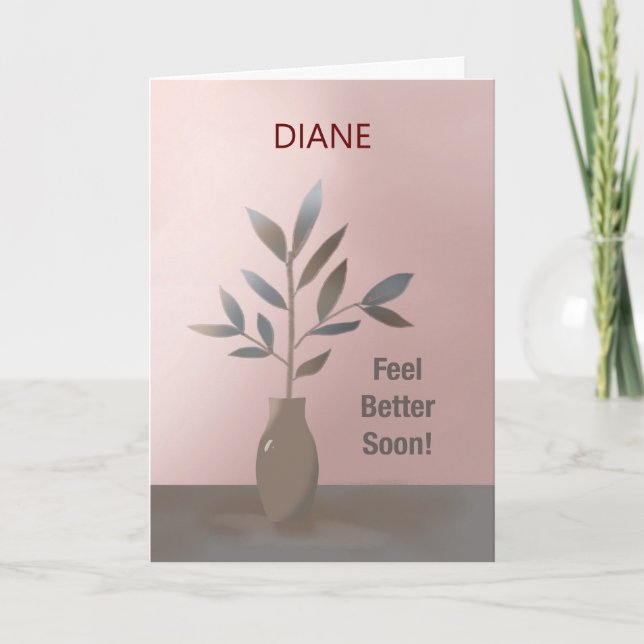 Cartão Business Obtenha um nome personalizado bem Vase mi (Frente)