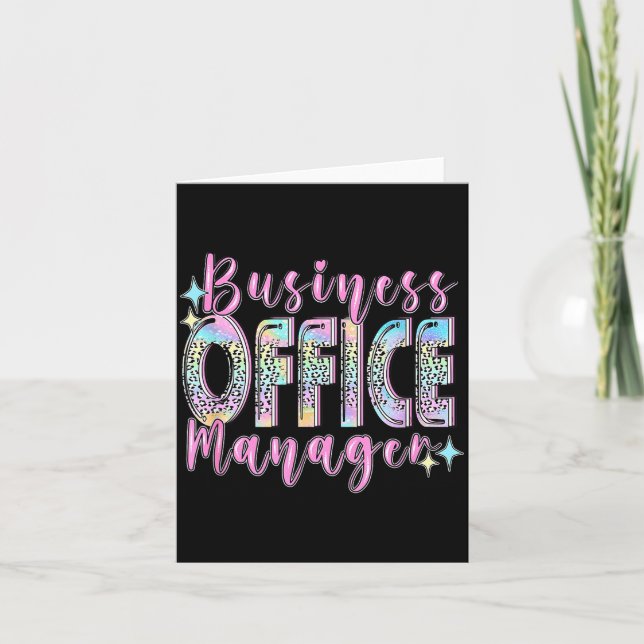 Cartão Business Office Manager Funny Front Teamwork Regio (Frente)
