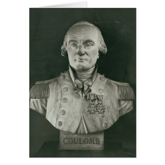 Cartão Busto de Charles de Coulomb (Frente)