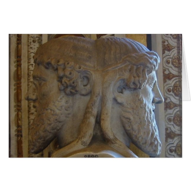Cartão Busto de Janus, Museus Vaticanos (Frente horizontal)