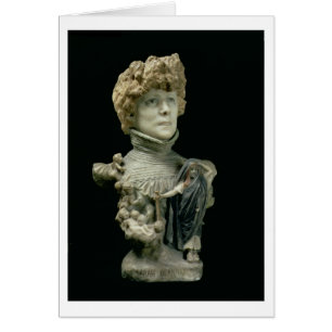 Cartão Busto do retrato de Sarah Bernhardt (1844-1923)