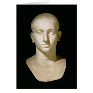 Cartão Busto do retrato do imperador Severus Alexander