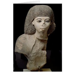 Cartão Busto do scribe real, Meniou, novo Reino