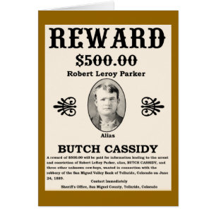 Cartão Butch Cassidy