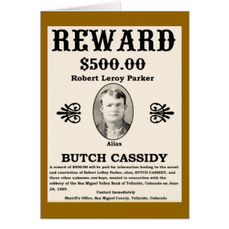 Cartão Butch Cassidy