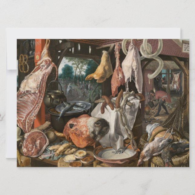 Cartão Butcher's Stall (por Pieter Aertsen) (Frente)