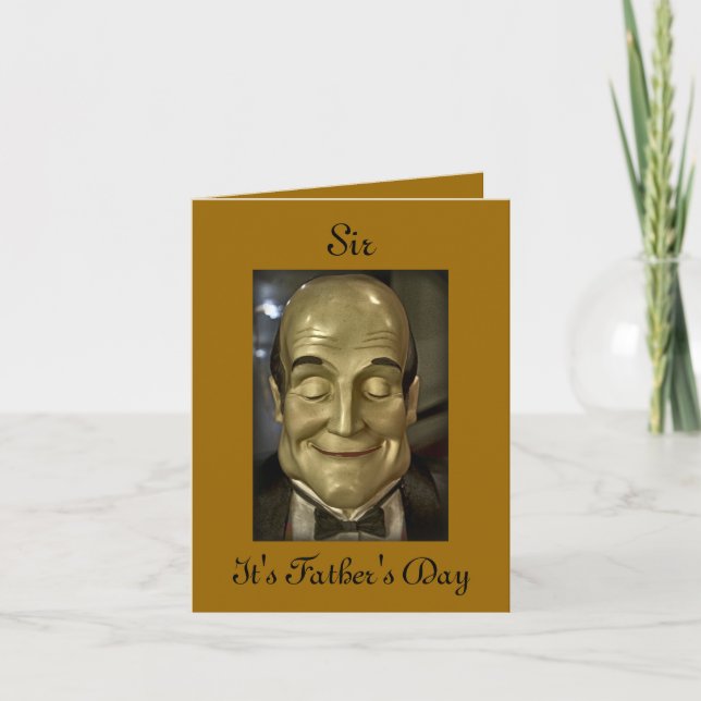 Cartão Butler Servant Waiter Maitre D Father's Day Card (Frente)