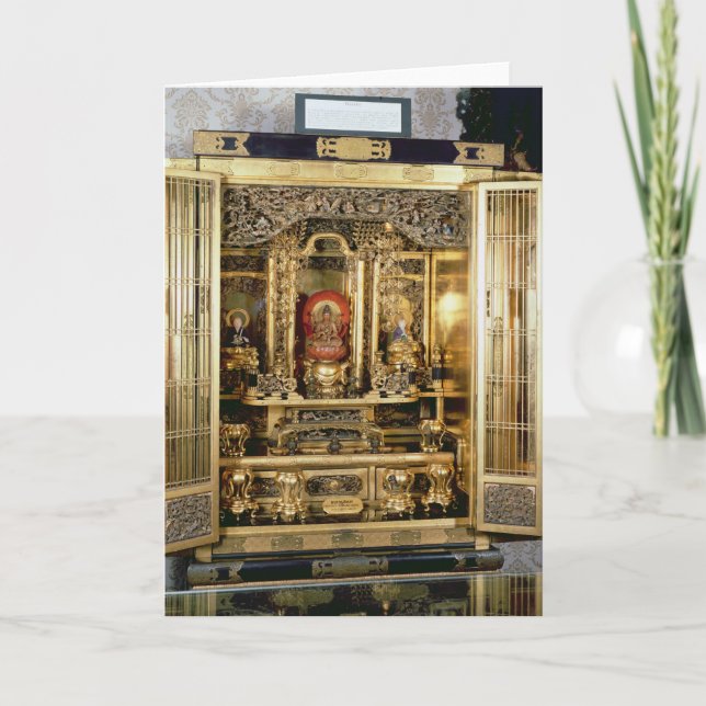 Cartão Butsudan shrine from a Damio's palace at Kyoto (Frente)