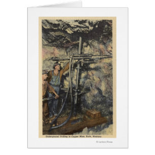 Cartão Butte, Montana - Perfuração subterrânea em Cobre