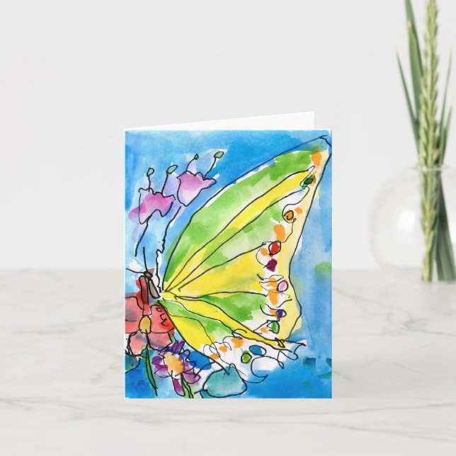 Cartão Butterfly by Jeffrey Shutt, Age 6 (Frente)