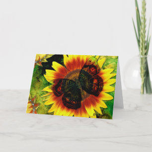 Cartão Butterfly Flower