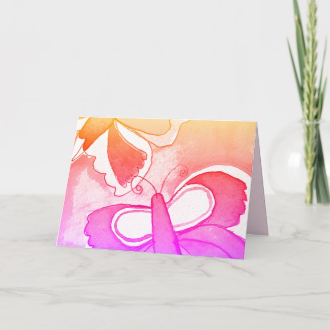 Cartão Butterfly Folded Greeting Card (Frente)