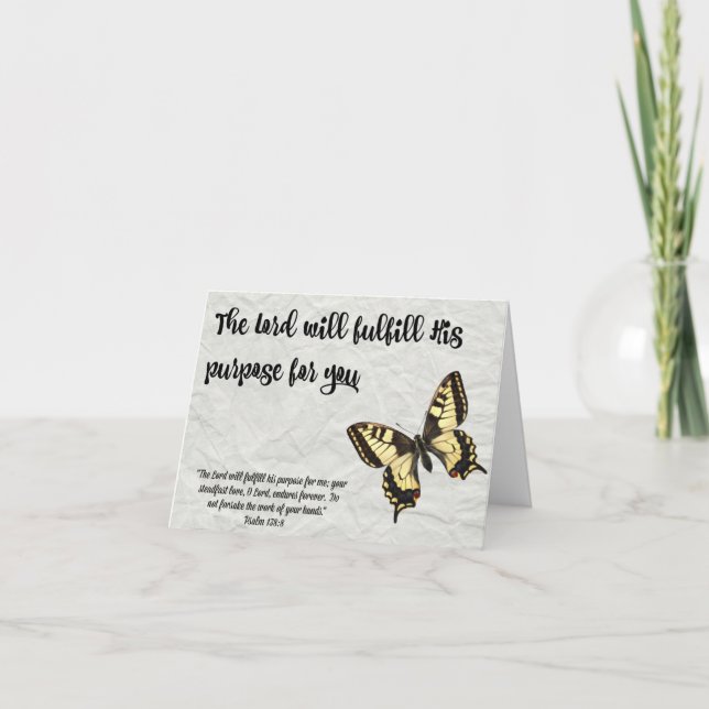 Cartão Butterfly Graduation Card-The Lord's Purpose (Frente)