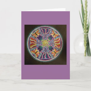 Cartão Butterfly Mandala Greeting Card