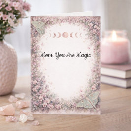 Cartão Butterfly Moon Mother’s Day Card from Son for Mom