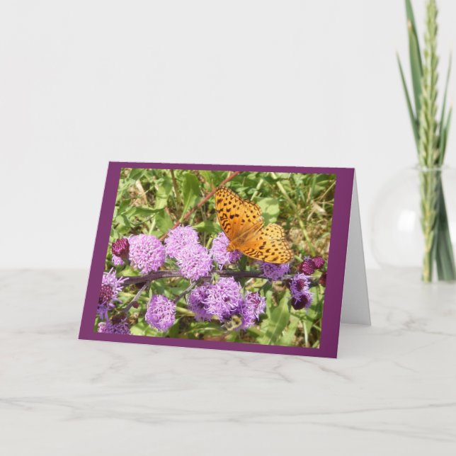 Cartão Butterfly on Gayfeater II Blank Notecard (Frente)