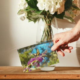 Cartão Butterfly on Pink Flowers Get Well