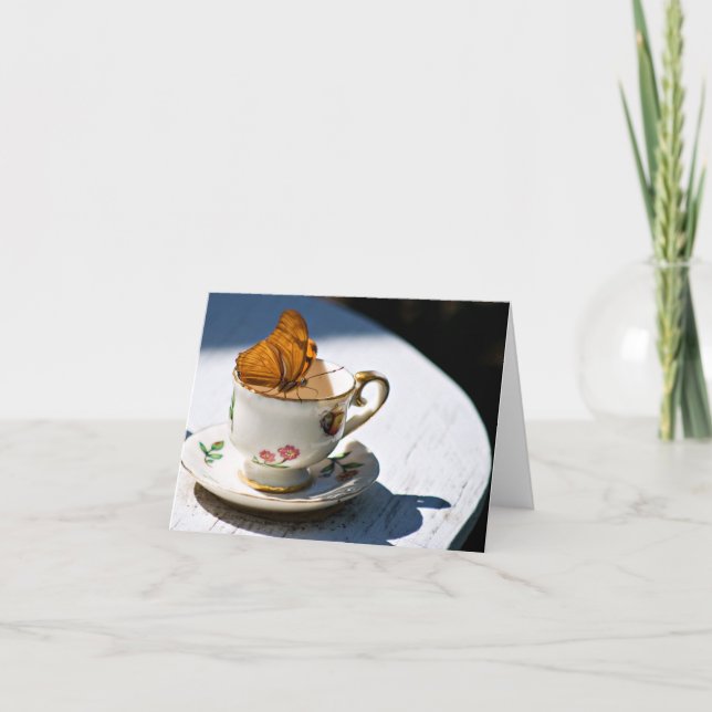 Cartão Butterfly Tea (Frente)