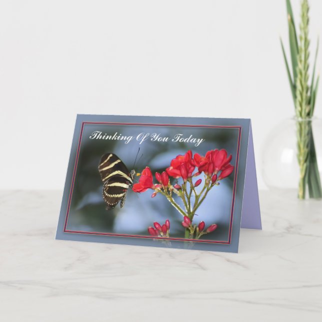 Cartão Butterfly Thinking Of You Card (Frente)