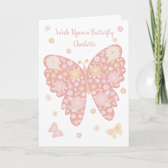 Cartão Butterfly Wish Birthday Card (Frente)