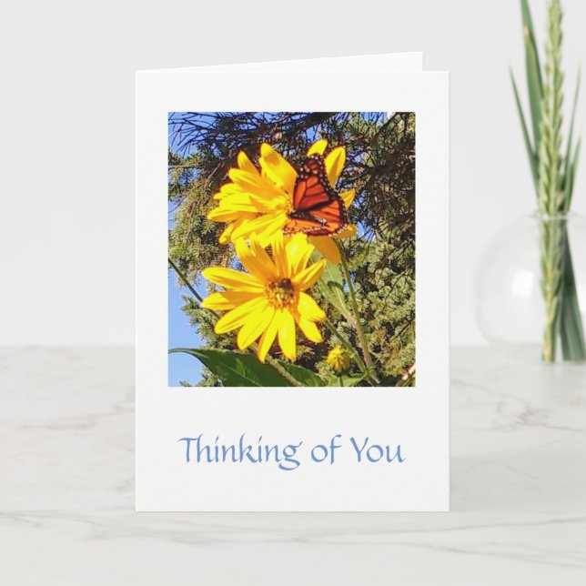 Cartão Butterfly, write your own note, letter or message (Frente)