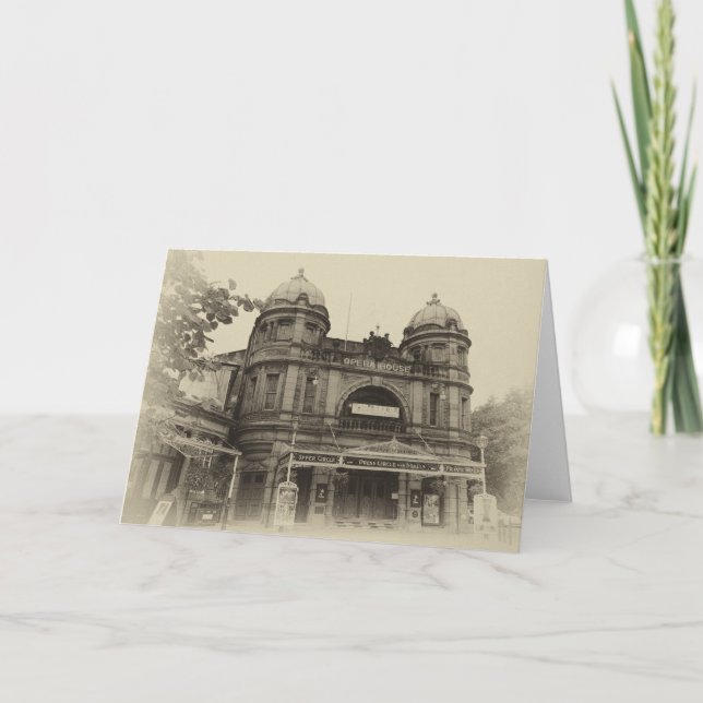 Cartão Buxton Opera House sepia blank greetings card (Frente)