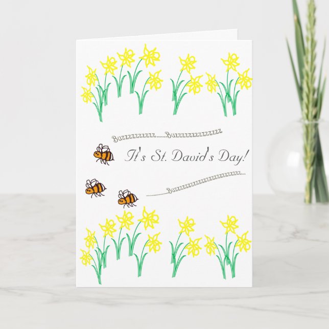 Cartão BuzzAboutBees Happy St David's Day (Frente)