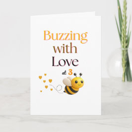 Cartão Buzzing with Love Birthday Card – Sweet Bee Design