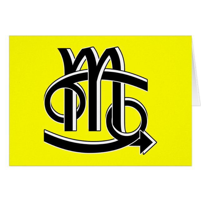 Cartão Bw dos sócios do cancer & da Escorpião (Frente Horizontal)