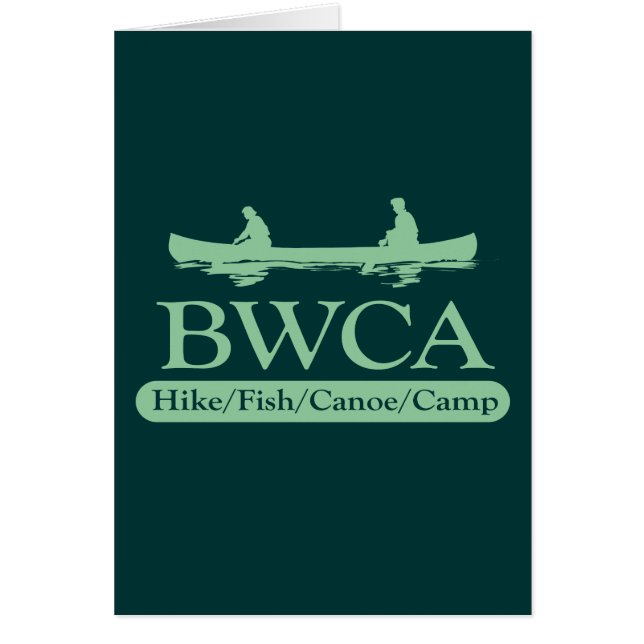 Cartão BWCA / Campo de canoa de peixe de Hike (Frente)