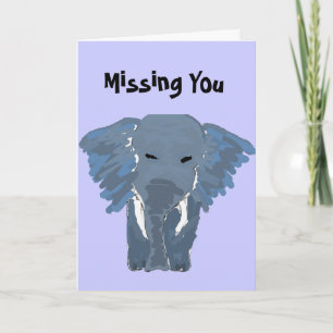 Cartão BY- Artsy Elephant Missing You Card