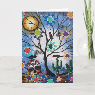 Cartão By Lori Everett_ Day Of The Dead,Mexican,Skull,DOD