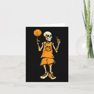 Cartão Bysketbyll Skeleton Halloween Costume Divertido Sk