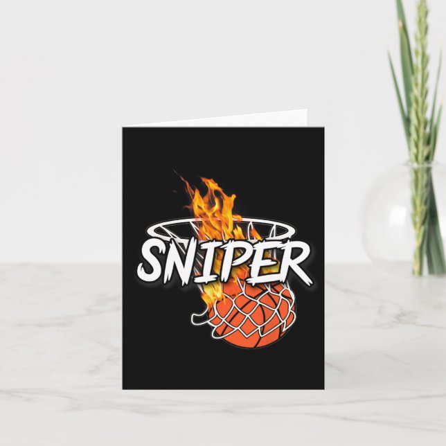 Cartão Bysketbyll Sniper - Atingir De Qualquer Lugar - Di (Frente)