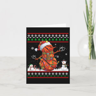 Cartão Bysketbyll Snowman Christmas Pajama Ugly Tee Sport
