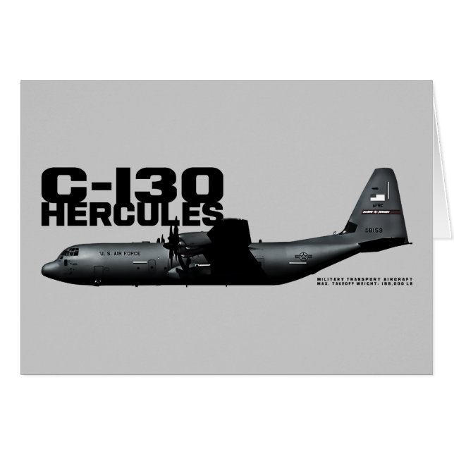 Cartão C-130 Hercules (Frente Horizontal)