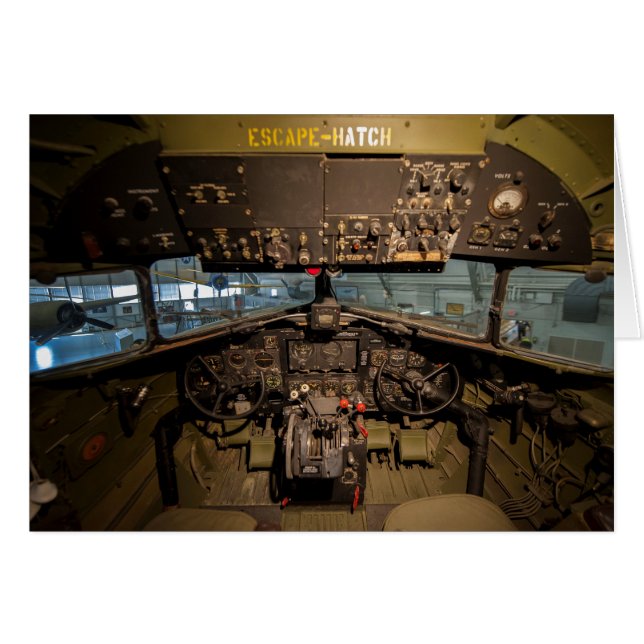 Cartão C-47 Cockpit (Frente Horizontal)