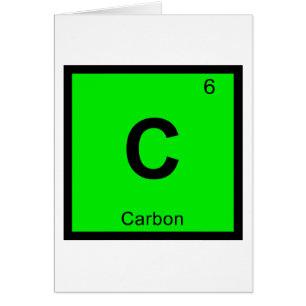 Cartão C - Tabela Periódica Símbolo da Química do Carbono