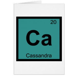 Cartão Ca - Tabela Periódica de Química Grega Cassandra