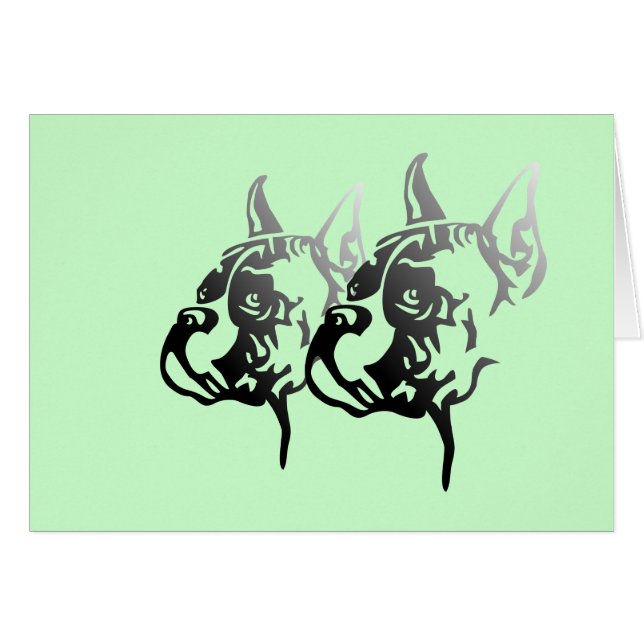 Cartão Cabeça cortada no Boxer (Frente Horizontal)